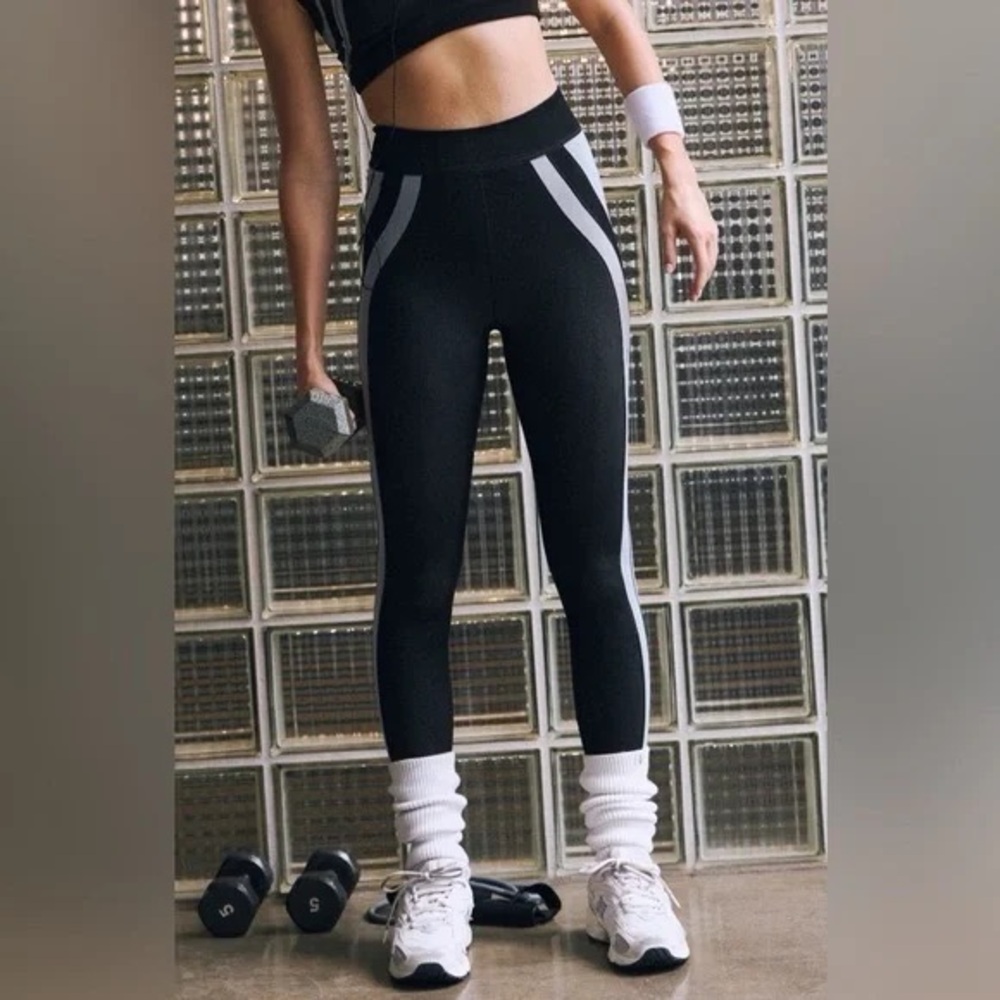 NWT FP Movement Black and Gray Active Leggings